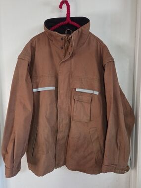 Dakota Brown Jacket with Reflective Trim